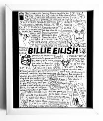 Black And White Billie Eilish Poster Billie Eilish A4 Band Lyric Poster Print Fan Wall Art Etsy In 2020 Lyric Poster Billie Eilish Lyric Drawings