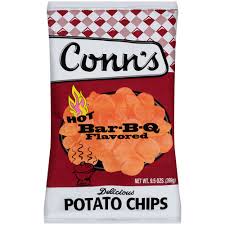 hot bar b q flavored potato chips
