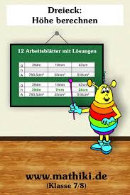 Dreieck Hohe Berechnen Klasse 7 8 In 2020 Zinsrechnung Flacheninhalt Dezimalzahlen