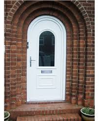 Browse stylish front doors with panels, glazed arches, and patterned glass here. White Upvc Arched Door And Frame Value Doors Uk