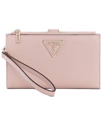 Guess Tangey Double Zip Organizer Wallet Rosewood Gold In 2020 Wallet Organization Guess Wallet Wallet