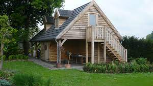 Eiken Duurzaam Eikenhout Eikenhouten Bijgebouw Bijgebouwen Atelier Carport Garage Gastenverblijf Poolhouse Tuinhuis Buitenkeuken P Maison Bois Maison Exterieur