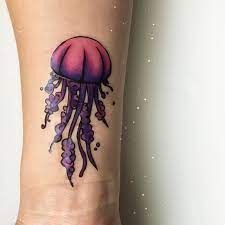 One Temporary Tattoo Of A Purple And Pink Jellyfish With Long Tentacles Choose A Size Sizes Small 3 Tall La Animal Tattoos For Women Tattoos Beauty Tattoos