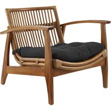Shop Noelie Rattan Lounge Chair With Cushion Mahogany And Rattan Statement Lounge Chair Brings Alfresco Vibes Rattan Lounge Chair Comfy Chairs Furniture Chair