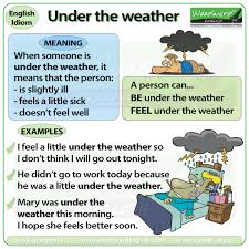 Under The Weather Idiom Woodward English Learn English Idioms