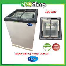 Ruang sejuk beku peti sejuk jenis ini mungkin lebih besar daripada model klasik peti sejuk jenis top freezer. Snow Ice Cream Glass Top Grey Panel Display Freezer Bdw 100gt 100 Liter Peti Beku Kaca Ais Krim Shopee Malaysia