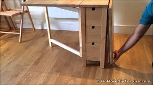 Folding Table Ikea Norden Dining Table Youtube Ikea norden folding dining table with 6 drawers under the table top.