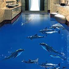 Increasingly popular, are our 3d floor murals and floor art range. Amazon Com Lwcx Pvc Self Adhesive Waterproof 3d Floor Tiles Wall Papers Sticker Underwater Dolphins Photo Murals Living Room Bathroom Wallpaper 250x200cm Home Improvement
