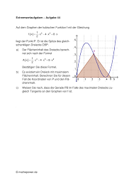 Extremwertaufgaben 44 Unterrichtsmaterial Im Fach Mathematik In 2020 Mathematik Bucher Mathematik Bruchrechnen