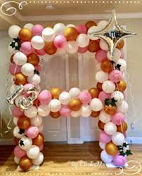 Balloon decoration balloon backdrop frame. Balloon Decor 13th Birthday Photo Frame Op Birthday Photo Frame Balloon Decorations Celebration Balloons