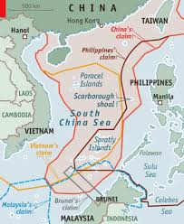 The map shows the south china sea and neighboring countries with international borders, major cities, and major port cities. Shoal Mates China Map South China Sea Cartography