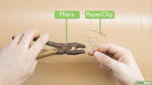 Unless your home has an electronic lock with a touch pad, you'll see a keyhole for the lockset and perhaps one for the deadbolt. How To Pick A Lock Using A Paperclip 9 Steps With Pictures Paper Clip Lock Picked