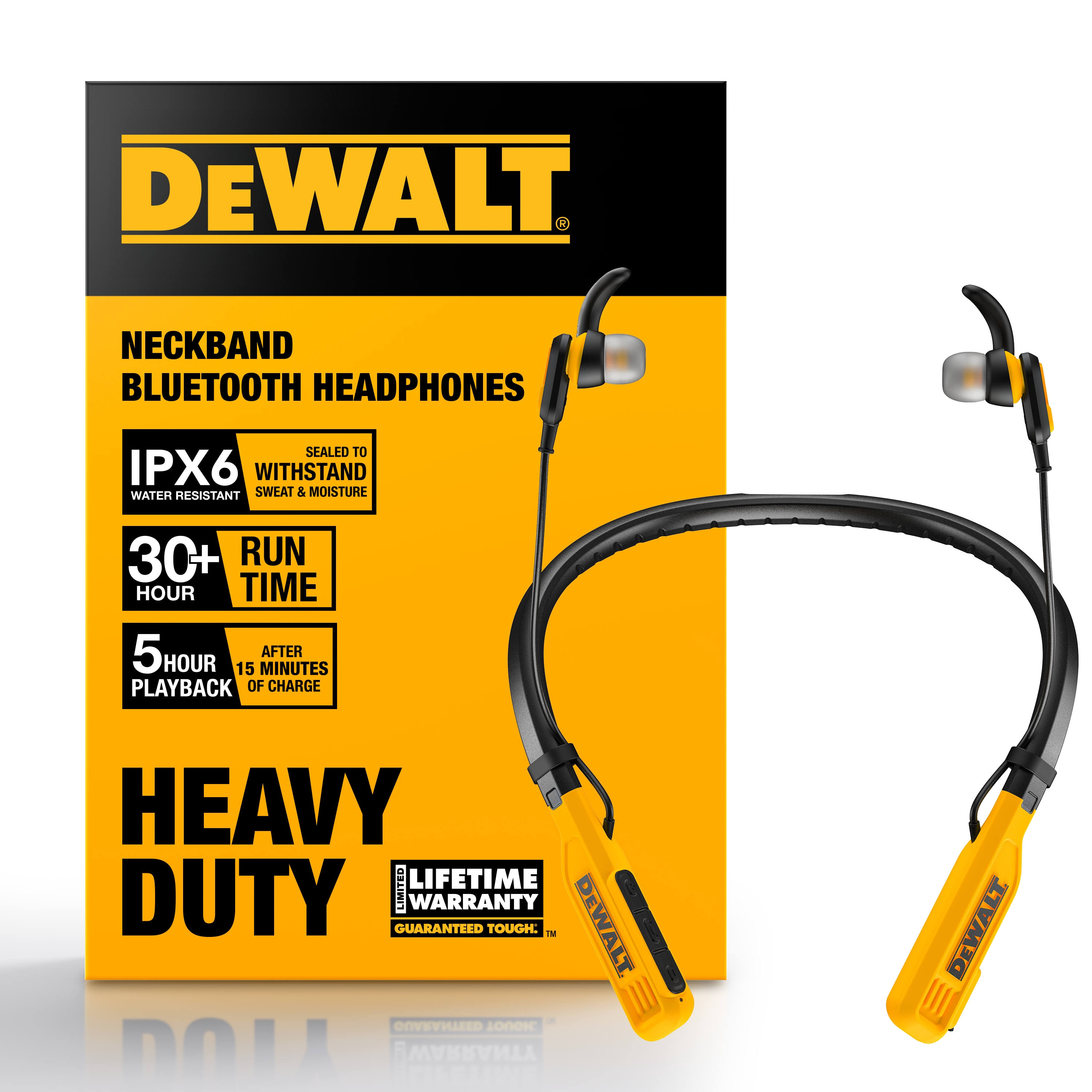 DeWalt Jobsite Wireless Neckband Earphones