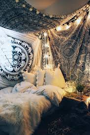 Put the ribbon criss crossed downwards instead of wrapped around. Small Bedroom Decorating Ideas With Faux Fur Pillows Tapestries Lights Etc Stylish Bedroom Small Bedroom Decor Bohemian Bedroom Decor