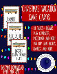Some of our favorite christmas movies pack on the romance, and some are full of cheesy goodness. Christmas Vacation Movie Game Printable Cards Etsy Christmas Vacation Movie Christmas Vacation Party Christmas Vacation