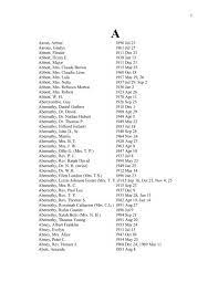 Definition from wiktionary, the free dictionary Last Names That Start With A