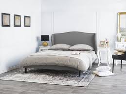 L'imbottitura del letto è in poliuretano espanso indeformabile, (giroletto densità 30kg/mc e. Letto Matrimoniale Imbottito In Tessuto Grigio 140x200cm Colmar Beliani It