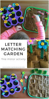 Letter Matching Garden Activity Simply Learning Alphabet Activities Garden Activities Fine Motor Activities