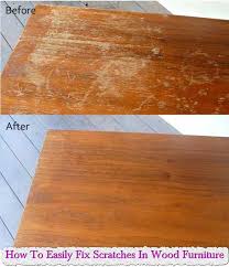 How To Easily Fix Scratches In Wood Furniture Wood Furniture Repair Scratched Wood Water Stain On Wood