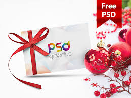 Download Christmas Gift Card Mockup Free Psd Free Psd Ui Download