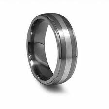 Edward Mirell Men S 7 0mm Wedding Band In Titanium And Sterling Silver Wedding Band Titanium Wedding Rings Titanium Wedding Band Sterling Silver Wedding Band