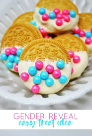Whether you want to hold a party or not for the reveal, the first well, in this article, you would discover great food ideas that would be easy to make for your gender reveal party. Gender Reveal Food Idea Sprinkle Oreos All Crafty Things