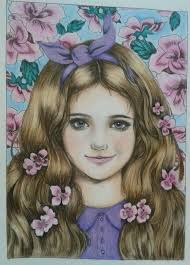 Momo girl, Colouring Heaven timeless beauties special colourist Kim laird