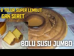 Resep bolu kukus pandan keju santan super lembut. Bolu Susu Jumbo 8 Telur Youtube