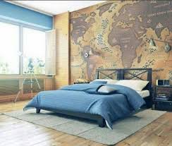 Dunya Haritasi Duvar Kagidi Yatak Odasi Tasarimlari Modern Yatak Odalari Yatak Odasi Ic Mekan