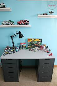Easy Diy Lego Desk To Hide And Organize Legos This Ikea Hack Turns A Desk Into A Lego Building Mecca Ikea Kids Desk Diy Kids Desk Lego Desk