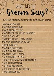 What Did The Groom Say Bridal Shower Games Bridal Shower Etsy Bridal Shower Rustic Simple Bridal Shower Bridal Shower Decorations Rustic
