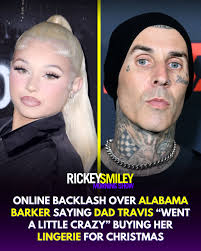 AlabamaBarker's viral Christmas haul sparked online backlash after she  revealed her dad, #TravisBarker, gifted her luxury lingerie. While Alabama  emphasized gratitude and family involvement in choosing the items,  reactions ranged from support