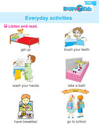 Lkg English Everyday Activities Preschool Activity Books Kindergarten English Fun Worksheets For Kids