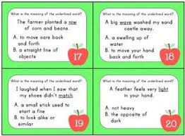 Multiple Meaning Words Homonyms Task Cards Using Context Clues Multiple Meaning Words Context Clues Task Cards Grammar Task Cards