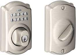 Check spelling or type a new query. Schlage Be365cam619 Be365 Camelot Keypad Deadbolt Satin Nickel Door Dead Bolts Amazon Com