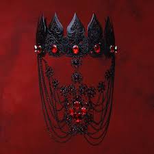 M Sk Crown Black Crown Black Gothic Crown Red Crown Face Etsy In 2020 Gothic Crown Red Crown Black Tiara