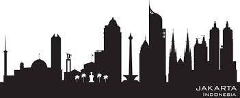 Jakarta Indonesia City Skyline Silhouette Vector Art Illustration City Skyline Silhouette Silhouette Illustration City Silhouette