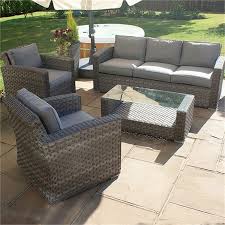 Whether you opt for wicker, metal, or plastic, a cozy garden patio set can bring a real sense of serenity to a property. Maze Rattan Victoria 3 Seater Sofa Set Rattan Garden Furniture Furniture Sofa Set Garden Sofa Set