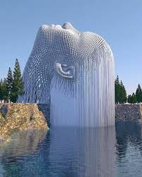 Bella Escultura Portland Oregon Eeuu America Norte Travel Art Cool Artwork Digital Sculpture