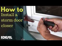 Reflect window and door stocks a great selection of storm door parts and replacement hardware by brand name manufacturers like anderson and pella. How To Install Or Replace A Storm Or Screen Door Closer Youtube