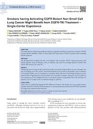 But the toxins and chemicals from cigarette smoke can lead. Pdf Smokers Having Activating Egfr Mutant Non Small Cell Lung Cancer Might Benefit From Egfr Tki Treatment Single Center Experience