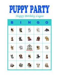 Puppy Birthday Party Game Personalized Bingo Cards Puppy Birthday Parties Puppy Party Puppy Birthday