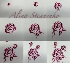How To Draw Roses On Nails Rose Nail Art Flower Nails Nail Art Tutorial