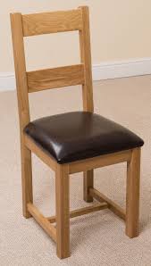 Some dining room chairs offer a distressed oak finish that evokes an antique look. X6 Lincoln Solid Oak And Brown Leather Dining Room Chairs Buy Online In Andorra At Andorra Desertcart Com Productid 53554705