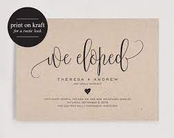 We Eloped Wedding Announcement Elopement Announcement Etsy In 2021 Wedding Announcements Elopement Announcement Wedding Program Sign