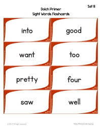 These words make a perfect place for kids to start learning to read and write sight words. Dolch Sight Words Flashcards List 8 Primarylearning Org