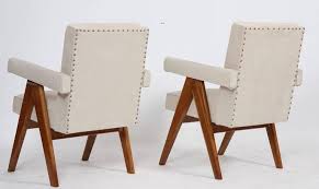 Pierre Jeanneret 1896 1967 Ensemble De 2 Senate Committee Chairs 5 Chair Teak Chairs Chairs For Sale