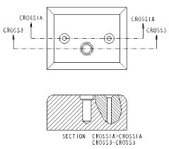 When sketching an object or part that requires a sectional view, they are drawn by eye at an angle of approximately 45 degrees, and are this manufacturer's drawing, using both full and half section, illustrates the advantages of sectional views. Pin On Construction Drawings