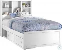This storage bed frame is available in twin, full, and queen sizes. Caspian White Twin Bookcase Bed With Storage Unit From Ne Kids Coleman Furniture