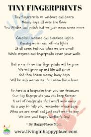 Tiny Fingerprints A Poem For Mom Livinginhappyplace Com Mom Poems Mothers Day Poems Mother Poems